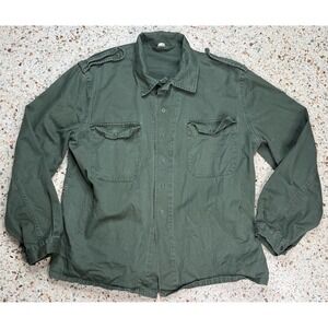 ABL Men's Vintage Belgium Military Cotton Long Sleeve Shirt Size Medium